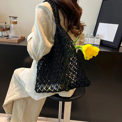 Women’s Hand-Woven Hollow Shoulder Tote