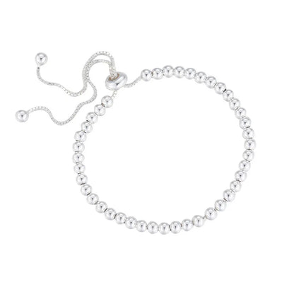 Unisex 925 Sterling Silver Bead Bracelet