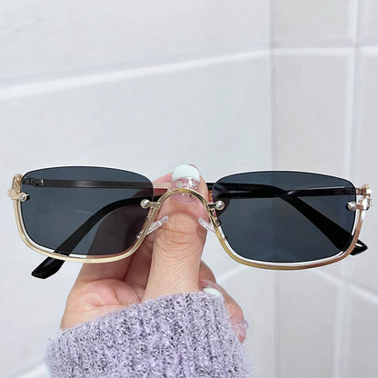 Women’s Half Frame Square Sunglasses
