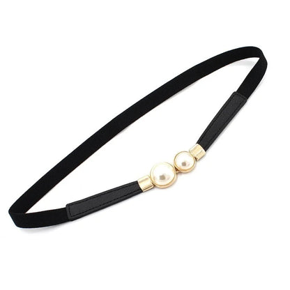 Women’s Double Pearl Elastic Belt