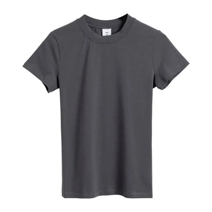 MRMT 2025 Brand New Women's T-Shirts Half-turtleneck Women T shirt for Female Cotton Tight Solid Color Tops Tees Woman Tshirt