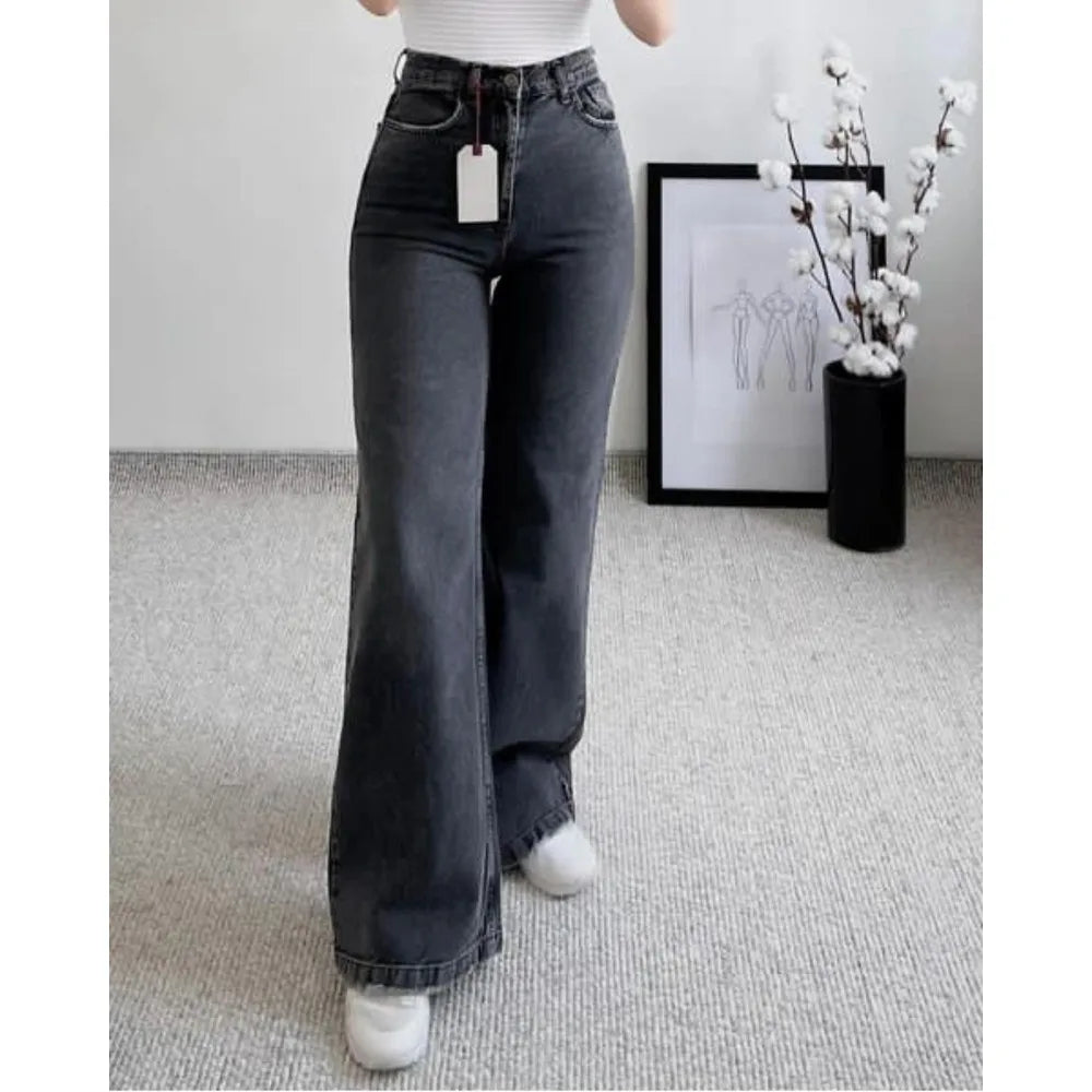 High Waisted Jeans Woman Street Hip Hop Vintage Washed Baggy Jeans Women Clothing Casual Wide Leg Versatile Pants Women Jeans