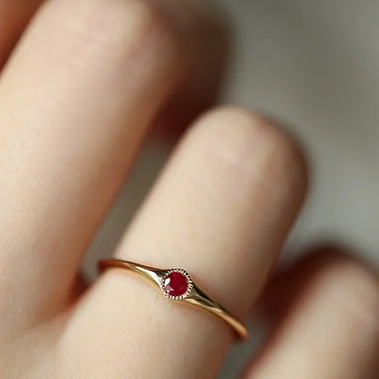 Women’s Classic Ruby Stacking Ring