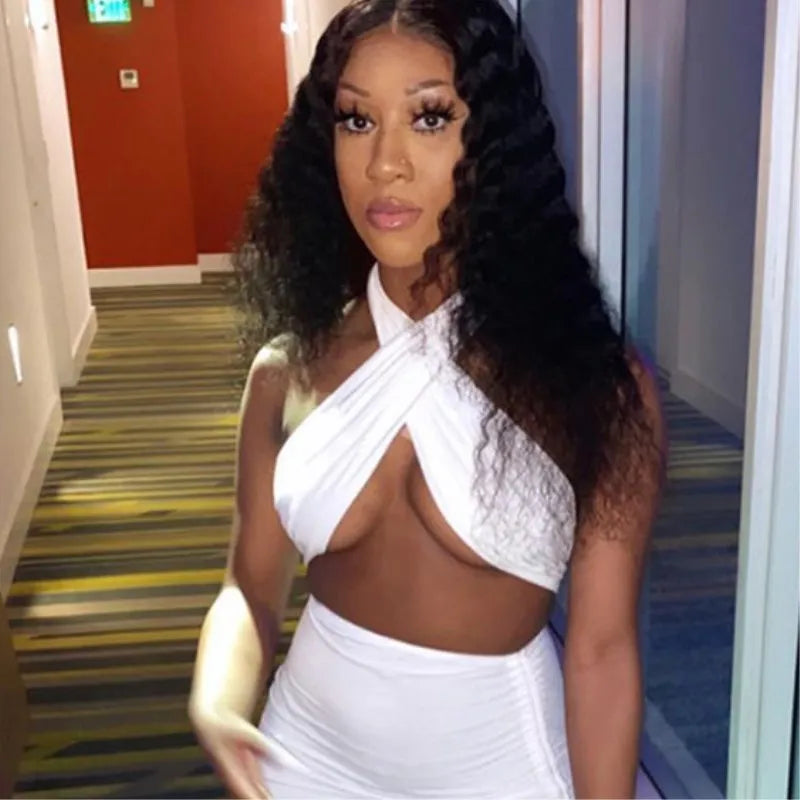 2025 Woman Clothing Sexy Cross Halter Corset Tank Tops Y2K Fashion Black Hollow Out Camis Women Tube Tops Backless Slim Crop Top