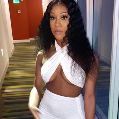 2025 Woman Clothing Sexy Cross Halter Corset Tank Tops Y2K Fashion Black Hollow Out Camis Women Tube Tops Backless Slim Crop Top