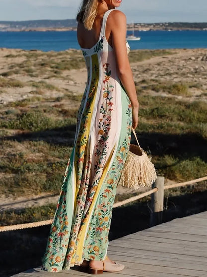 Women’s V-Neck Sleeveless Maxi Dress”