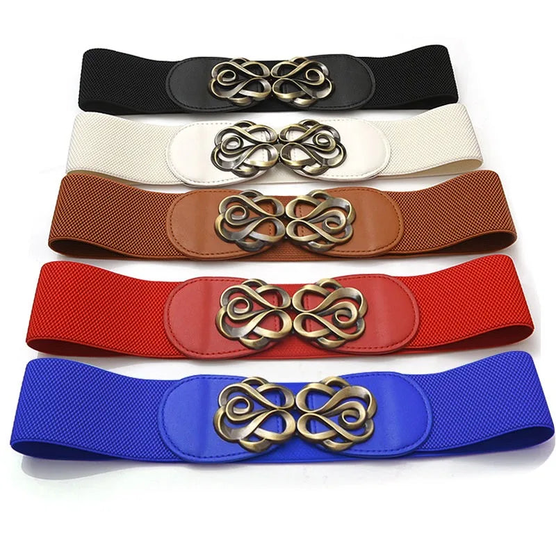 Women’s Elastic Waist Belt – Simple Fashion Buckle