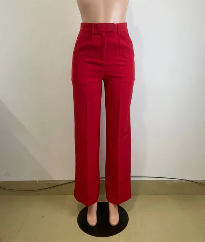 Women’s Elegant Wide-Leg High-Waist Pants – Loose Office Workwear Trousers