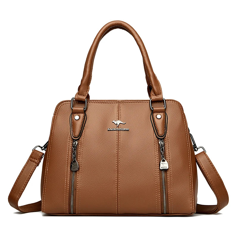 Women’s Luxury Leather Tote – Designer Large Shoulder Bag