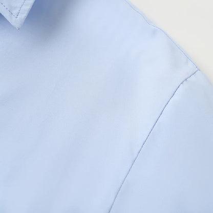 TRAF 2025 Woman Blouses Long Stripe Shirts Women Spring Summer Long Sleeve Blue White Shirt Woman Large Tops Button Up Shirts