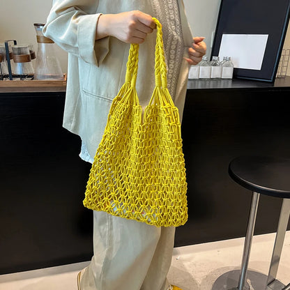 Women’s Hand-Woven Hollow Shoulder Tote