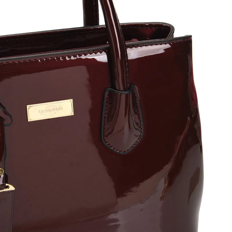Women’s Patent Leather Shoulder Tote
