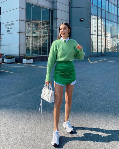 Women’s High-Waist Tennis Mini Skirt