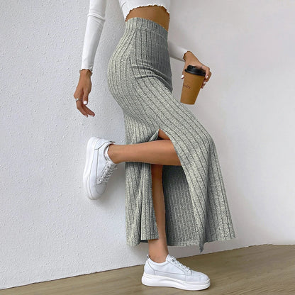 Women’s High-Waist Knitted Bodycon Midi Skirt