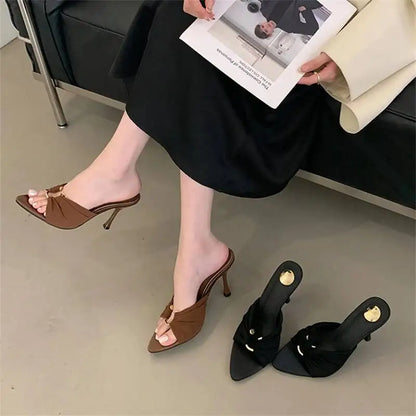 Women’s Open-Toe High Heel Slippers