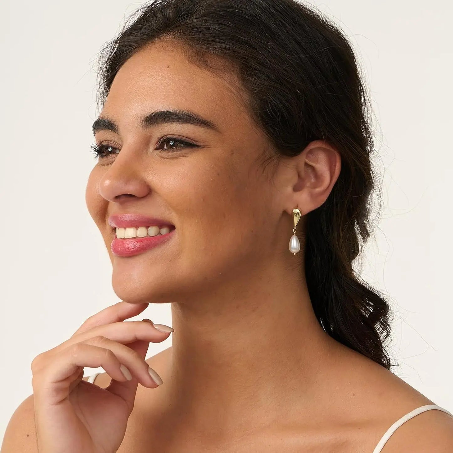 Women’s 14K Gold Plated Pearl Drop Earrings