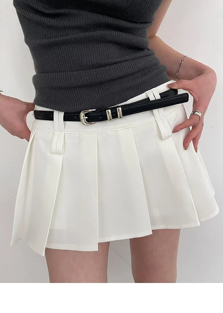 Women’s Thin Black PU Belt