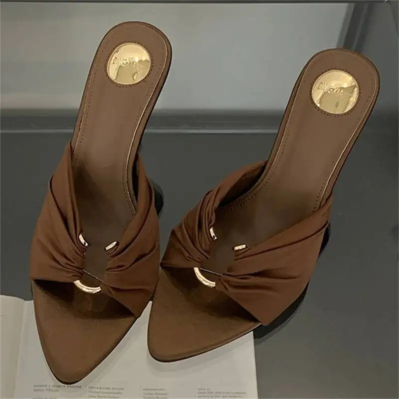 Women’s Open-Toe High Heel Slippers