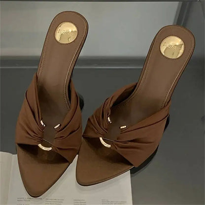 Women’s Open-Toe High Heel Slippers