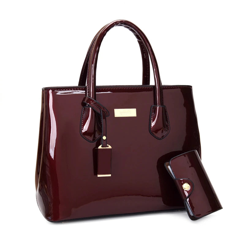 Women’s Patent Leather Shoulder Tote