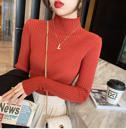 Sweater Women Autumn Winter Long Sleeve Knitted Women Sweater Pullover Slim Knit Sweater Women Tops Blusas Mujer De Moda J996