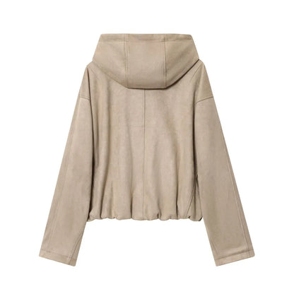 Women’s Hooded Suede Jacket