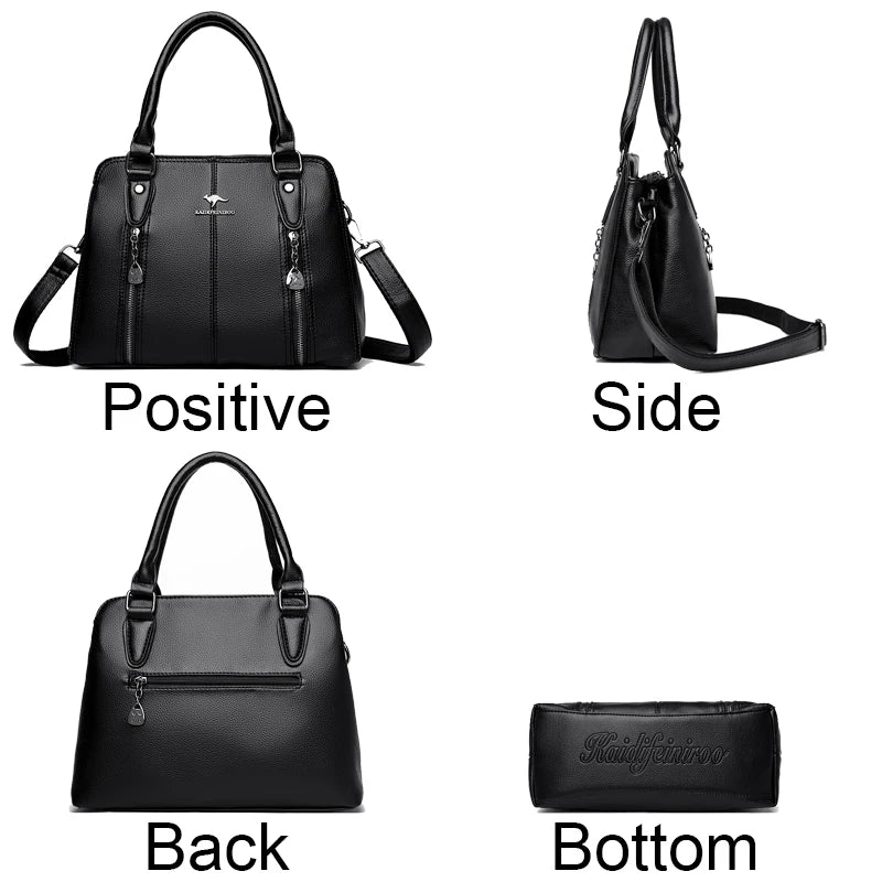 Women’s Luxury Leather Tote – Designer Large Shoulder Bag