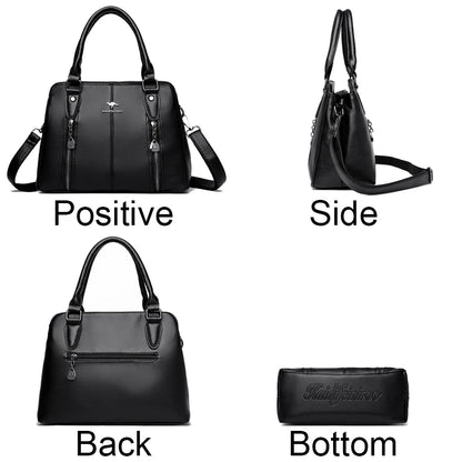 Women’s Luxury Leather Tote – Designer Large Shoulder Bag