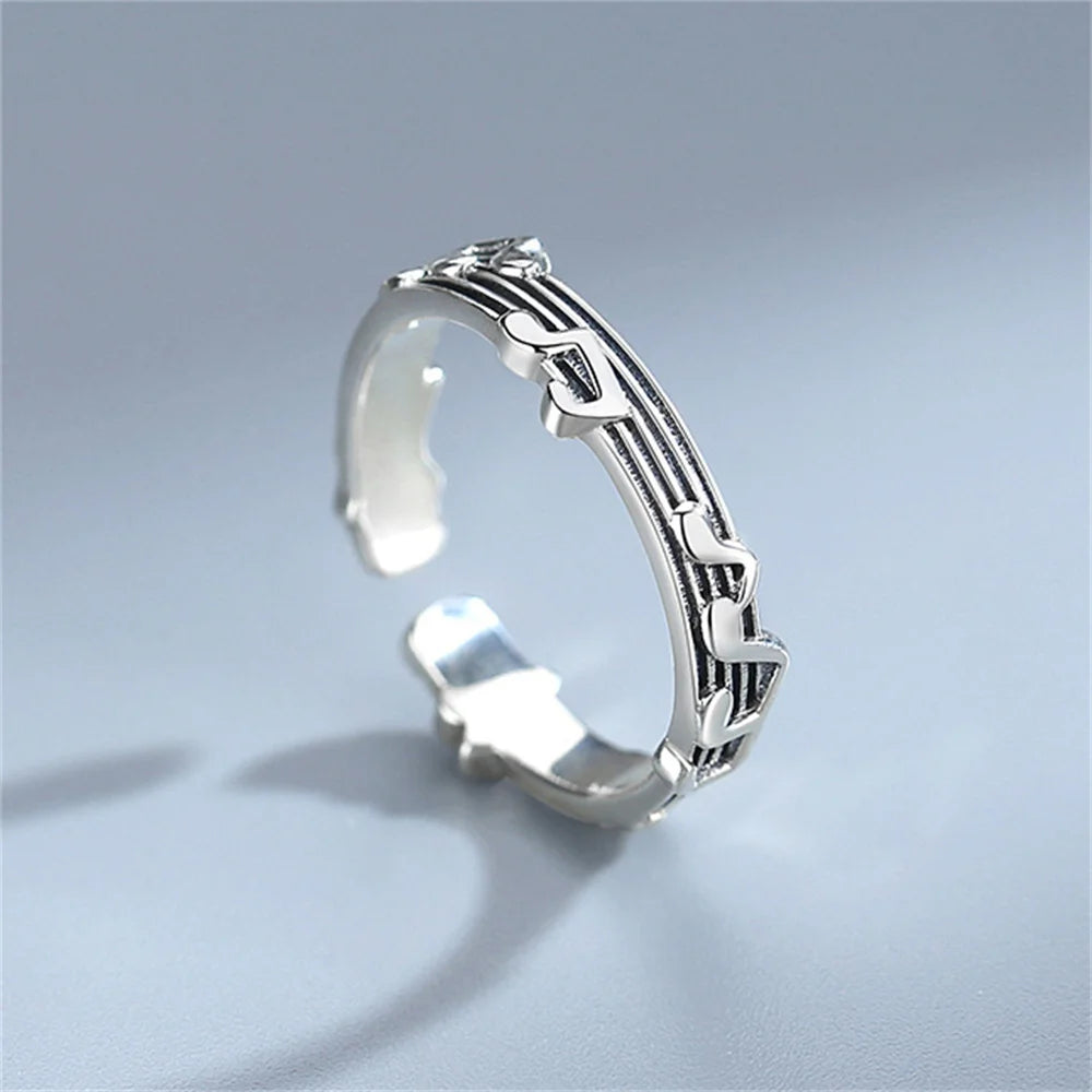Women’s Music Note Stainless Steel Ring