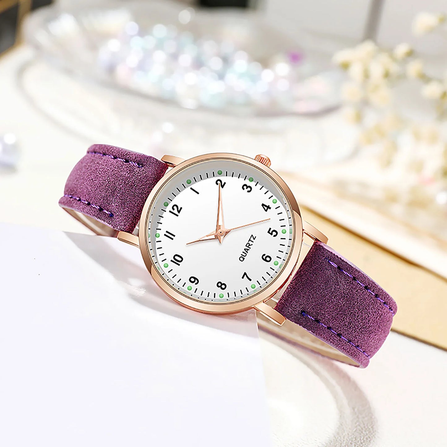Women’s Luxury Leather Strap Quartz Watch