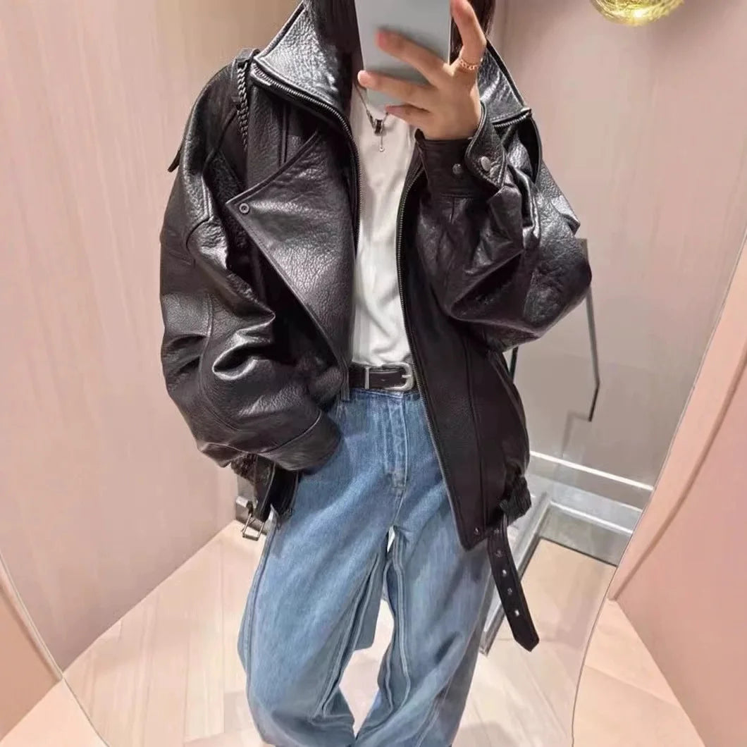 Women’s PU Leather Jacket