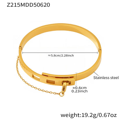 Women’s Gold Plated Stainless Steel Bangle