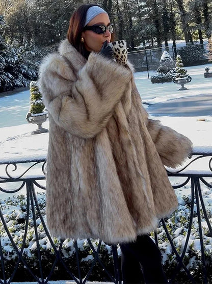 Women’s Luxury Faux Fur Coat