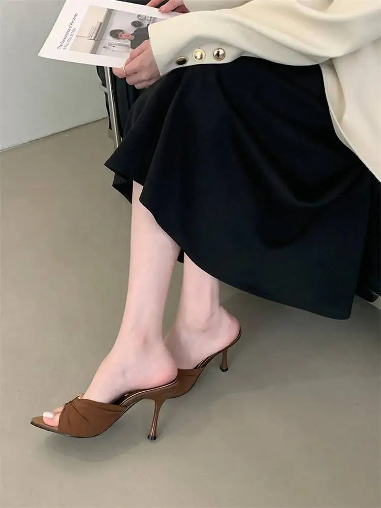 Women’s Open-Toe High Heel Slippers