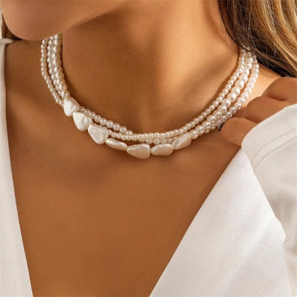 Women’s Multi-Layer Pearl Choker Necklace