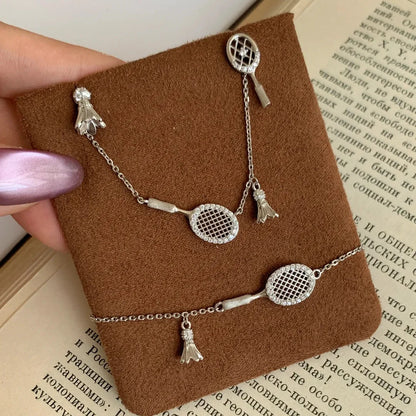 Women’s Badminton Racket Charm Bracelet