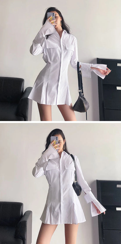 Blouses or Tops for Woman Cotton Black Beautiful Fashion Long Sleeve Cool Luxury White Sexy Women's Buttoned Shirt Aesthetic New