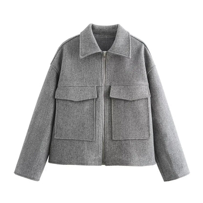 Women’s Suede Oversized Bomber Jacket
