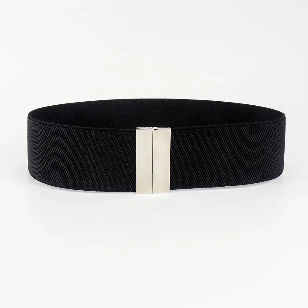Women’s High-Quality Black Elastic Belt