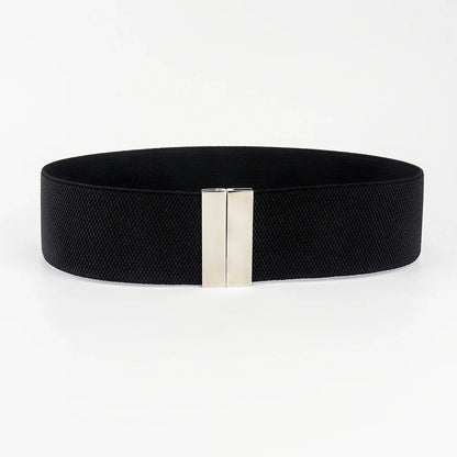 Women’s High-Quality Black Elastic Belt