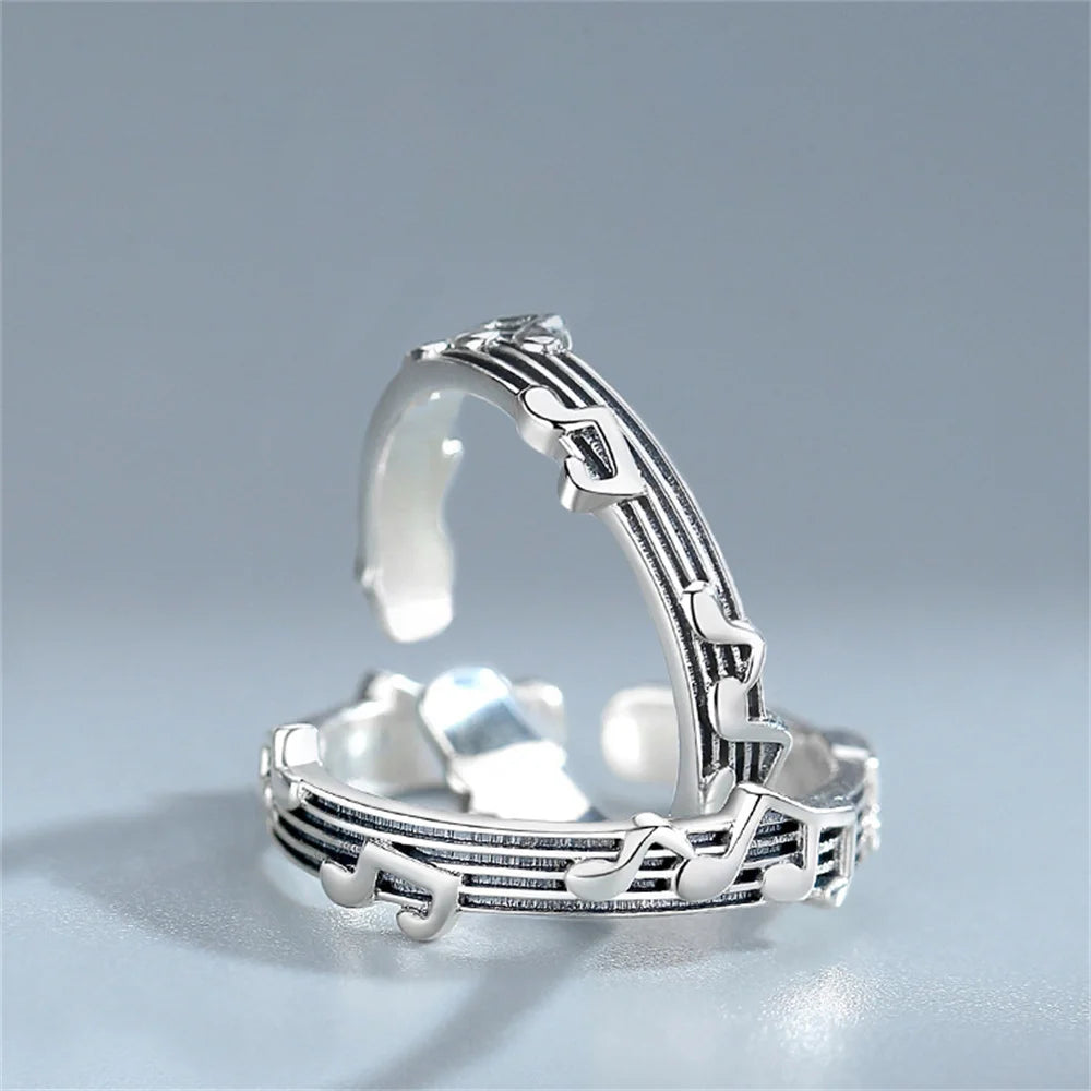 Women’s Music Note Stainless Steel Ring