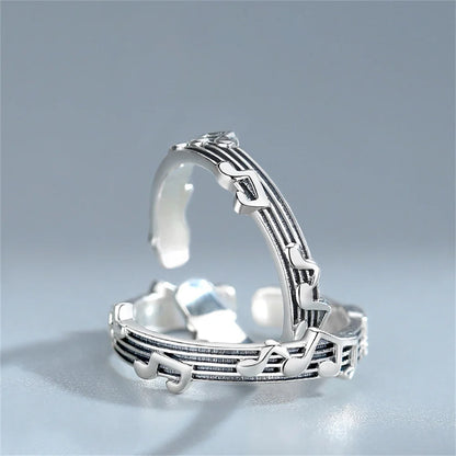 Women’s Music Note Stainless Steel Ring
