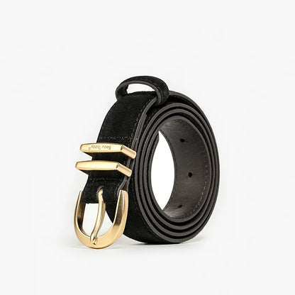Women’s Leather Gold Buckle Belt