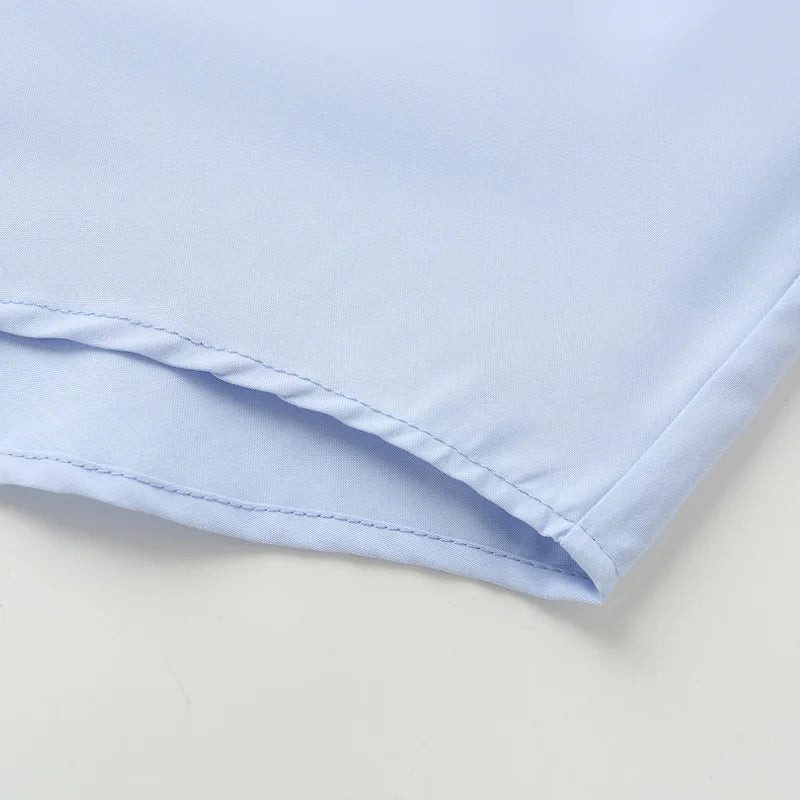 TRAF 2025 Woman Blouses Long Stripe Shirts Women Spring Summer Long Sleeve Blue White Shirt Woman Large Tops Button Up Shirts