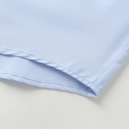 TRAF 2025 Woman Blouses Long Stripe Shirts Women Spring Summer Long Sleeve Blue White Shirt Woman Large Tops Button Up Shirts