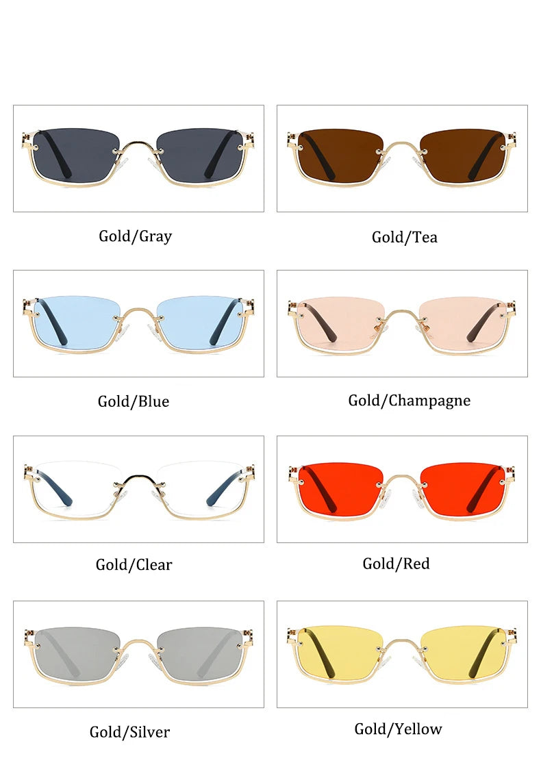 Women’s Half Frame Square Sunglasses