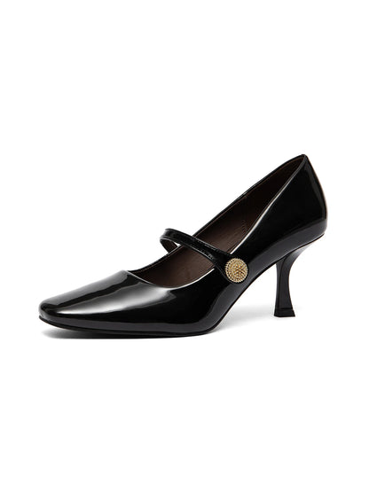 Women’s Square-Toe Slip-On High Heels