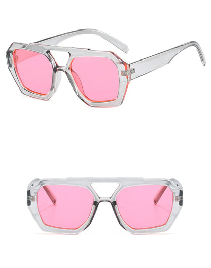 Unisex Vintage Square Sunglasses