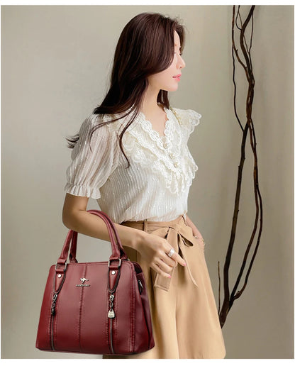 Women’s Luxury Leather Tote – Designer Large Shoulder Bag
