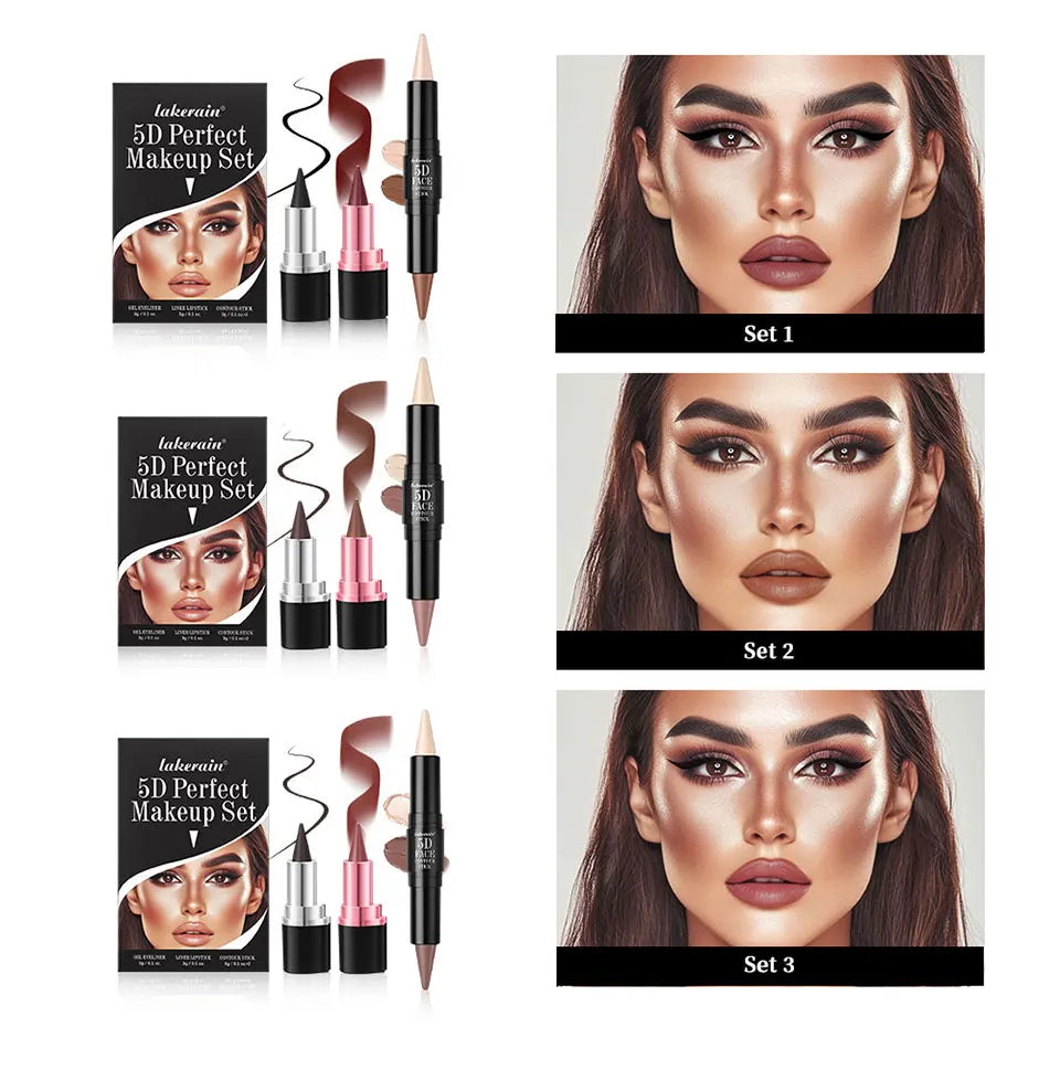 Makeup Set – Contour, Eyeliner & Lipstick